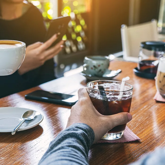 Cafe au coffee-shop